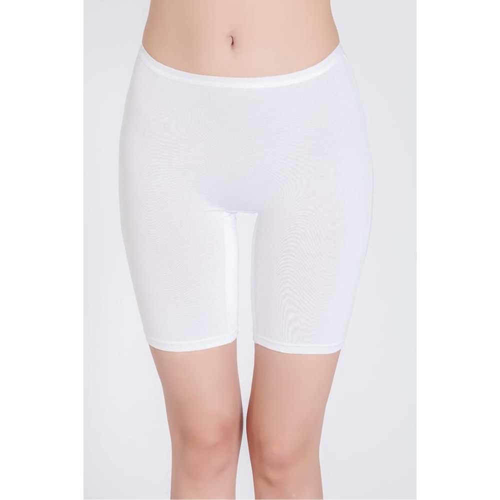 Belinay 0289 Kadın Modal Kısa Tayt Beyaz XL