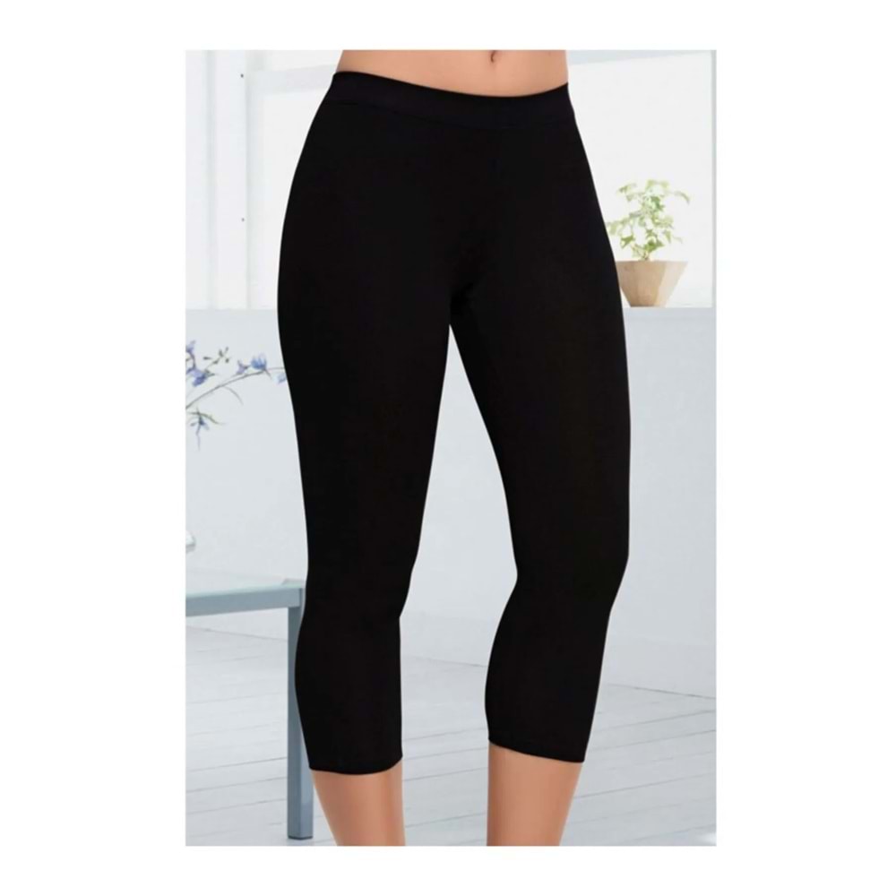 Belinay 0503 Modal Bayan Kısa Tayt Siyah 3XL