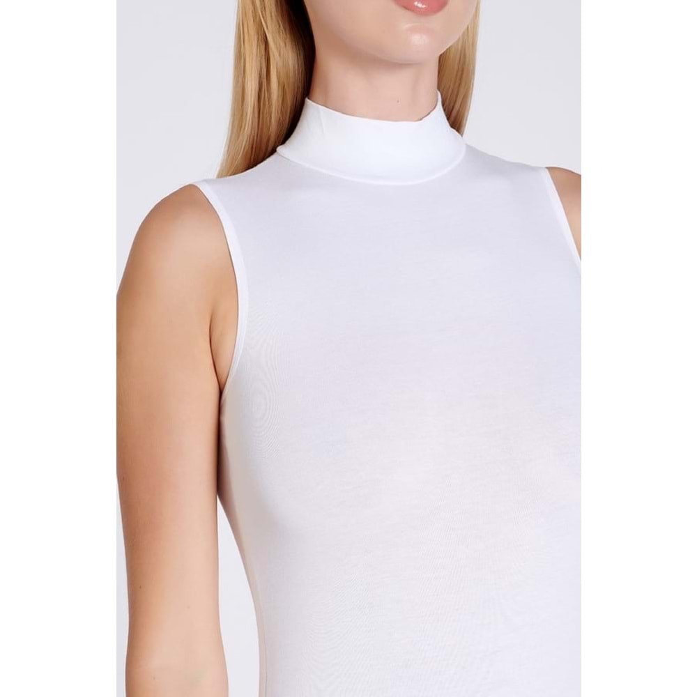 Belinay 0768 Bayan Çıtçıtlı Badi Beyaz XL