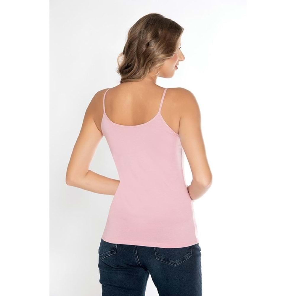 Belinay 0821 İp Askılı Bayan Atlet Pembe L