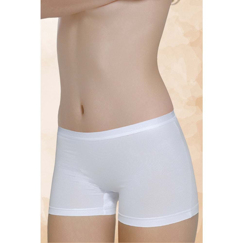 Belinay 0829 Modal Bayan Şort Külot Beyaz S