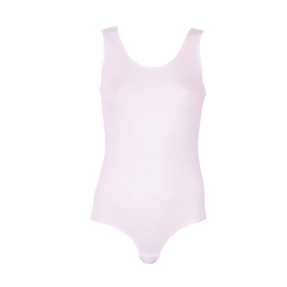 Belinay 0844 Geniş Askılı Çıtçıtlı Badi Beyaz L