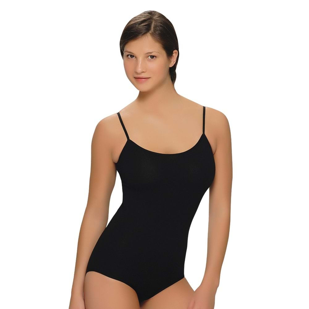 Belinay 0860 Bayan Çıtçıtlı Badi Siyah L