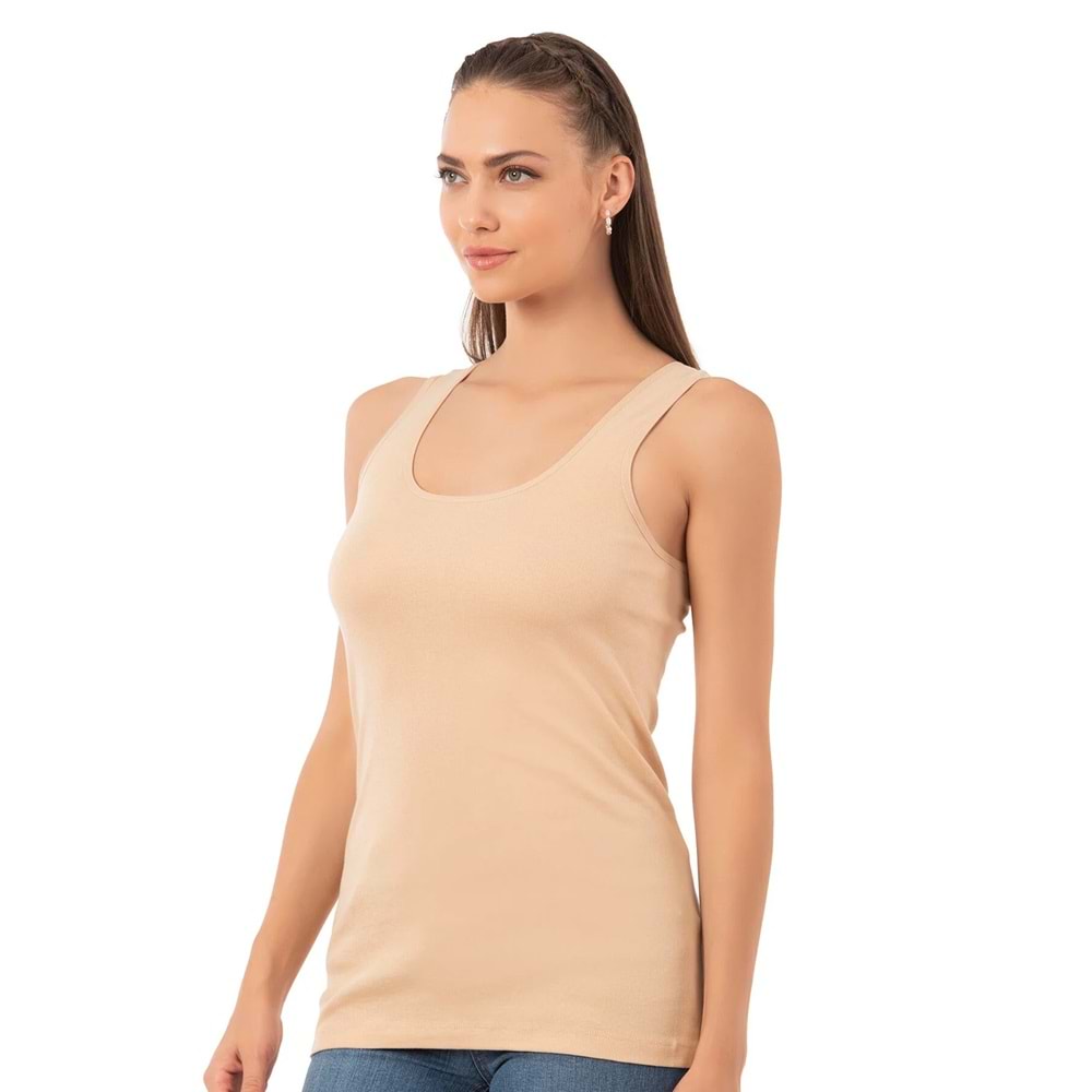Belinay 0953 Kalın Askılı Bayan Atlet Ten XL