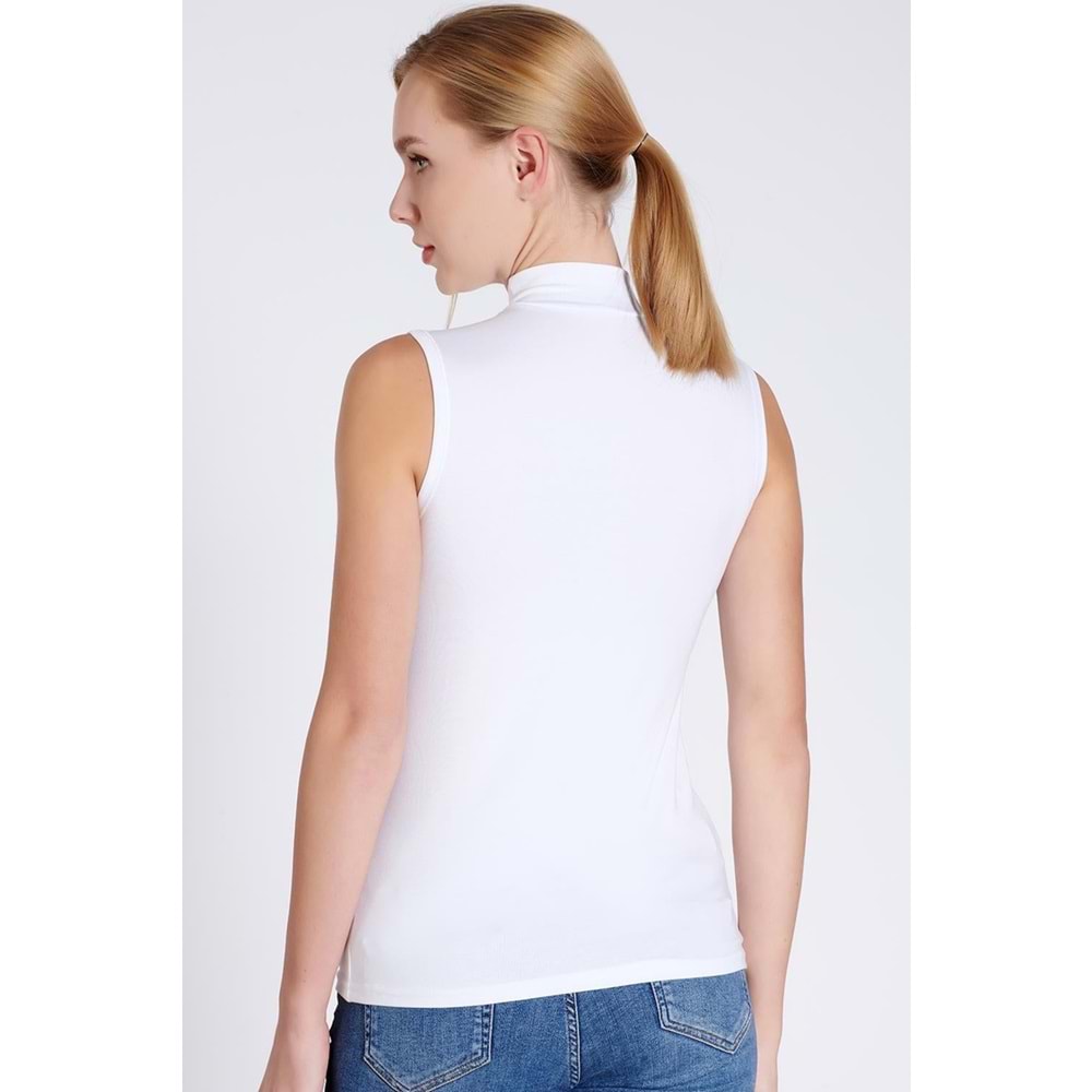 Belinay 0995 Bayan Sıfır Kol Atlet Beyaz L