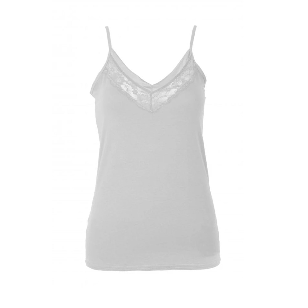 Belinay 1134 Dantelli İp Askılı Atlet Beyaz L