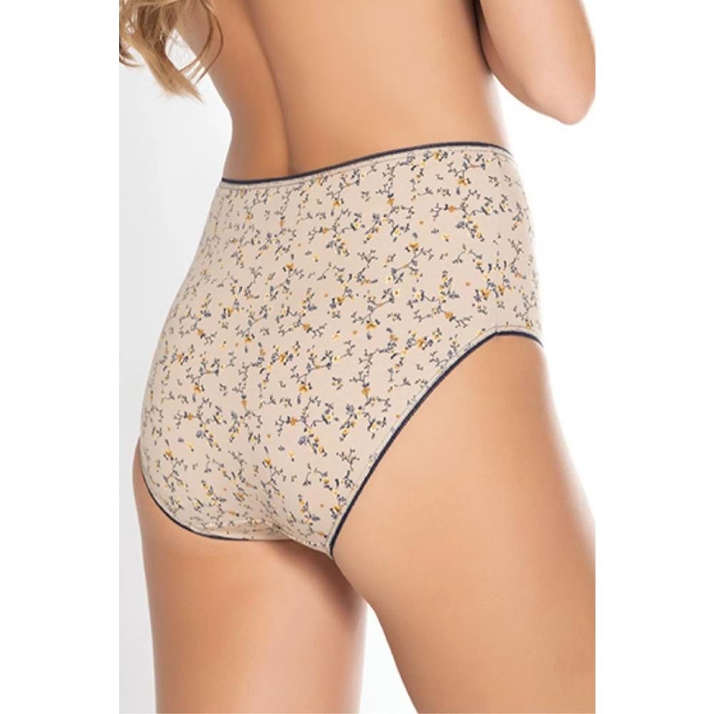 Belinay 3512 Kadın Yüksek Bel Bato Külot 4lü Paket Desenli XL