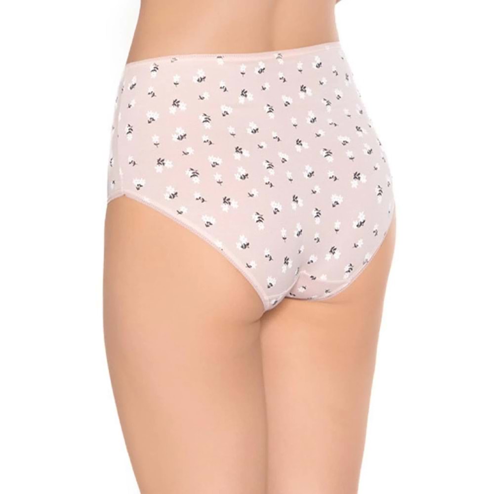 Belinay 3514 Kadın Yüksek Bel Bato Külot 4lü Paket Desenli L