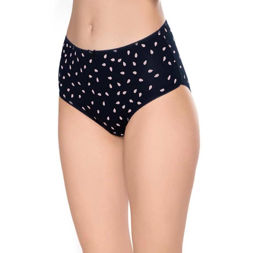 Belinay 3515 Kadın Yüksek Bel Bato Külot 4lü Paket Desenli L