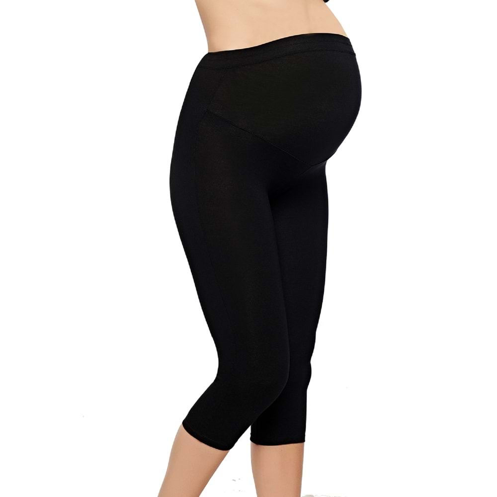 Belinay 5010 Modal Hamile Kapri Tayt Siyah XXL