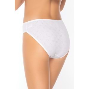 Belinay 0226 Kadın %100 Pamuk Slip Külot Beyaz Standart Beden