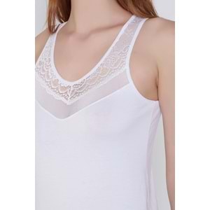 Belinay 0763 Dantelli Bayan Atlet Beyaz M