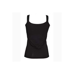 Belinay 0861 Dantel Askılı Bayan Atlet Siyah XL