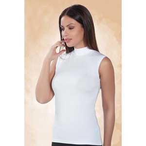 Belinay 0995 Bayan Sıfır Kol Atlet Beyaz XXL