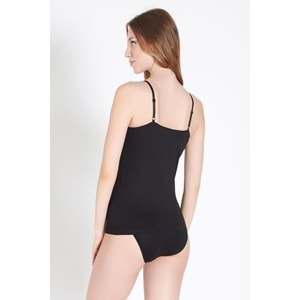 Belinay 1063 Kadın İp Askılı Atlet Siyah XL