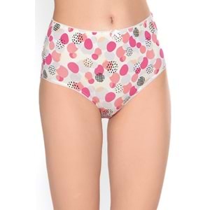 Belinay 3516 Kadın Yüksek Bel Bato Külot 4lü Paket Desenli L