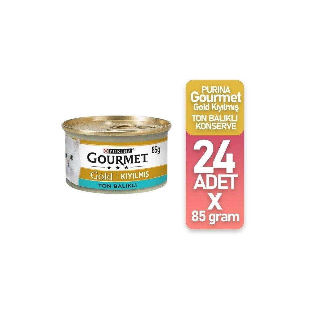 Gourmet Gold Kıyılmış Ton Balıklı Kedi Konservesi 85 Gr. 24 Ad.