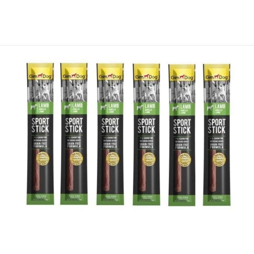 Gimdog Sport Sticks Kuzulu Tahılsız Köpek Ödül Çubuğu 12 gr.x 6 Adet