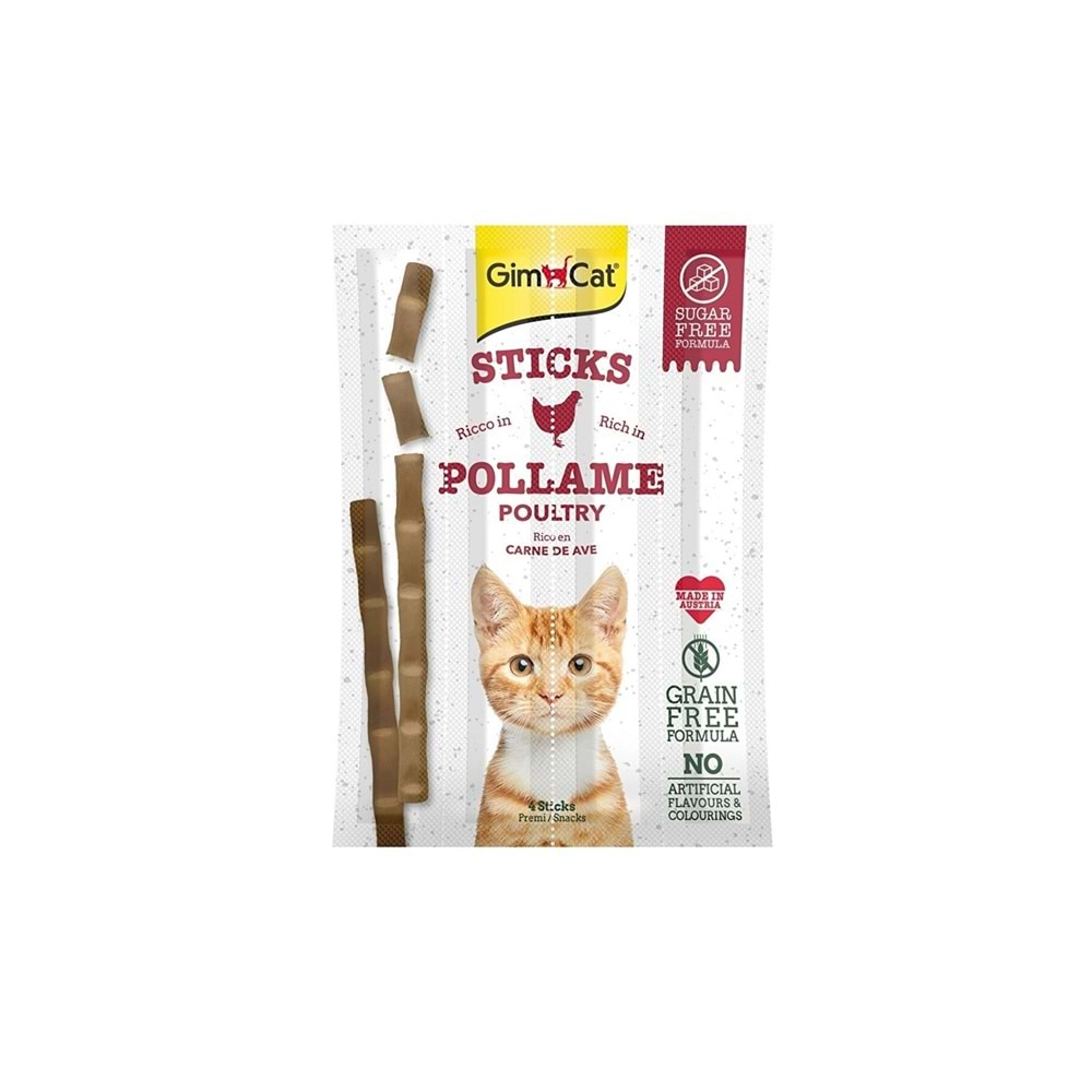 Gimcat Sticks Tavuk Etli Etli Kedi Ödül Çubukları 4 'lü 20gr.