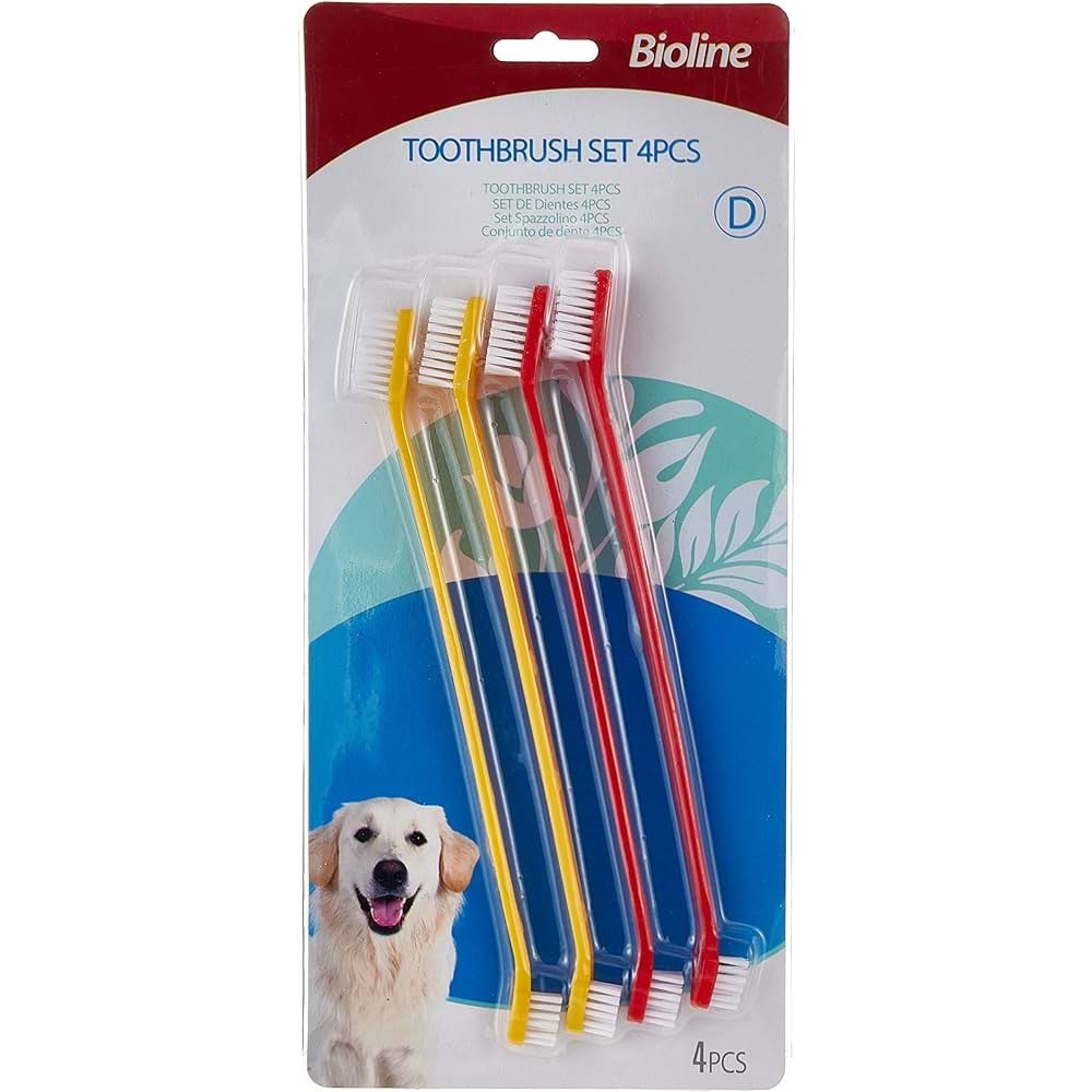 Bioline İki Uçlu Köpek Diş Fırçası 4 Lü Set