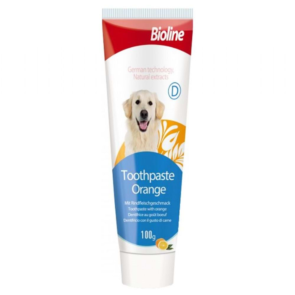 Bioline Portakal Aromalı Köpek Diş Macunu 100 Gr.