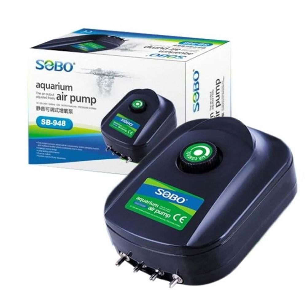 Sobo SB-948 Dört Çıkışlı Hava Motoru 4x3 L/Dak 8 W