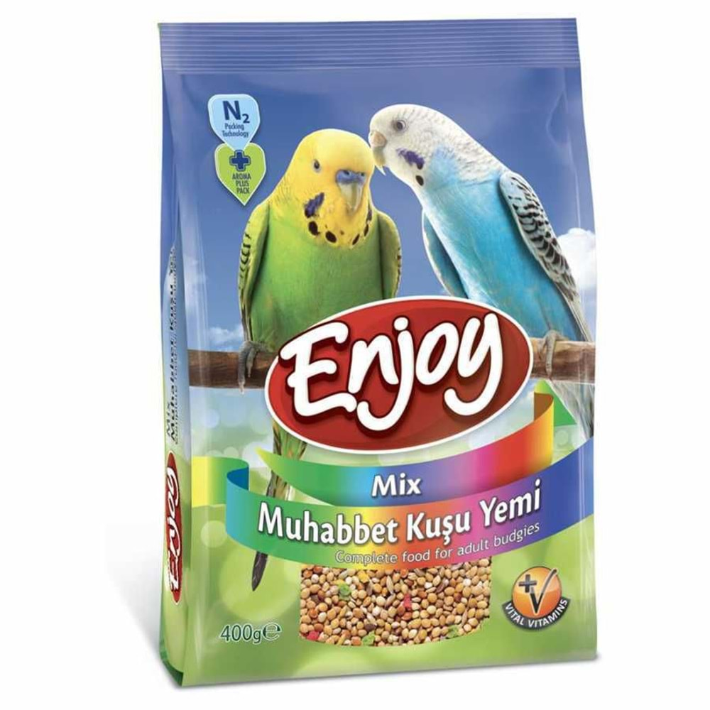 Enjoy Muhabbet Kuşu Yemi Mix 400 Gr.x 10 Adet