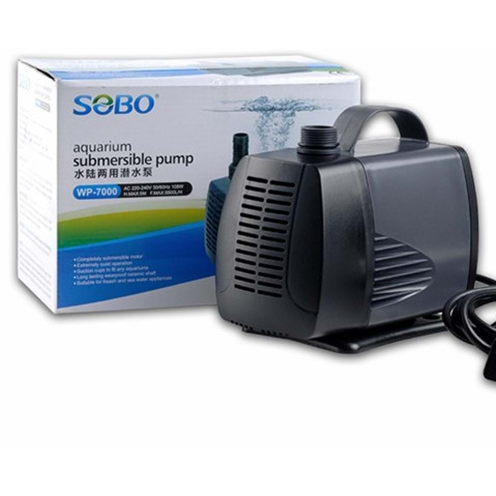 Sobo WP-7000 Akvaryum Kafa (Sump) Motoru 5000 L/S 105 W