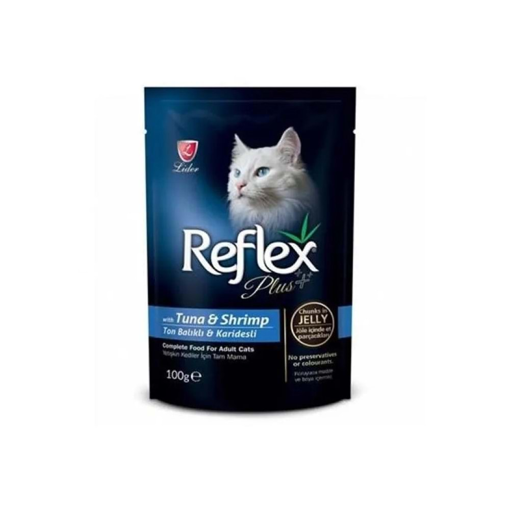 Reflex Plus Ton Balıklı ve Karidesli Pouch Kedi Konserve 100 Gr.x24 Adet