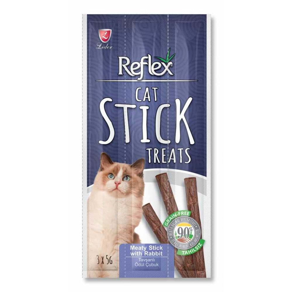 Reflex Kediler İçin Tavşanlı Çubuk 3x5 Gr.