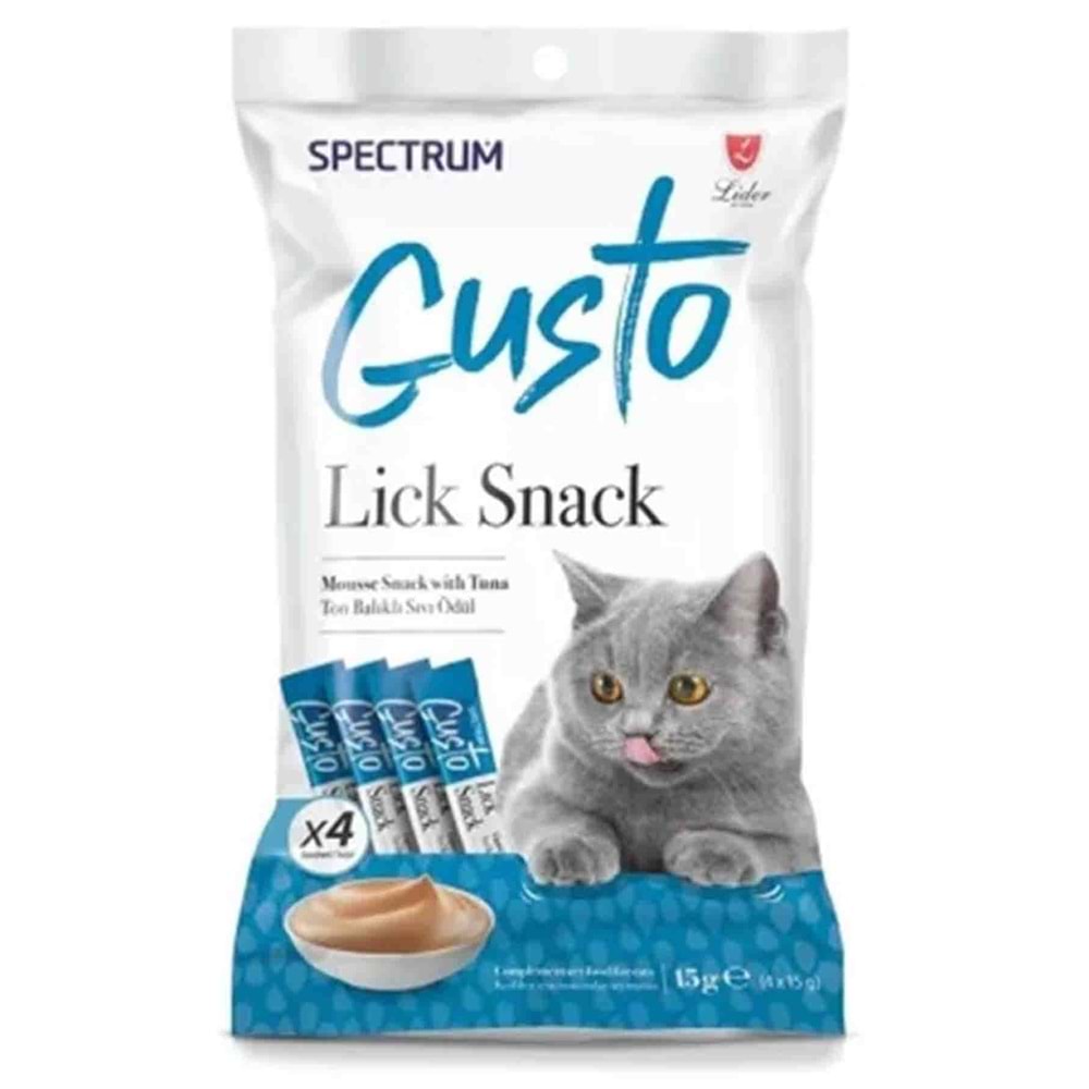 Spectrum Gusto Ton Balıklı Sıvı Kedi Ödül Maması 15gr (4'lü) 12 Paket