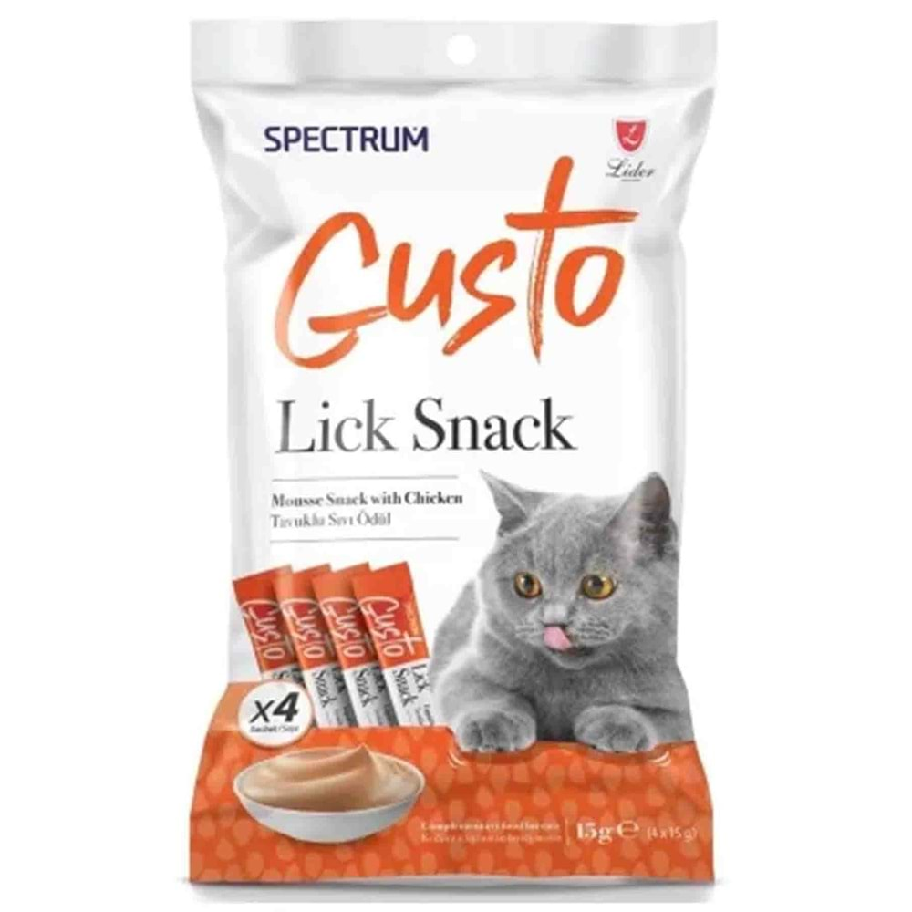 Spectrum Gusto Tavuklu Sıvı Kedi Ödül Maması 15gr (4'lü) 3 Paket