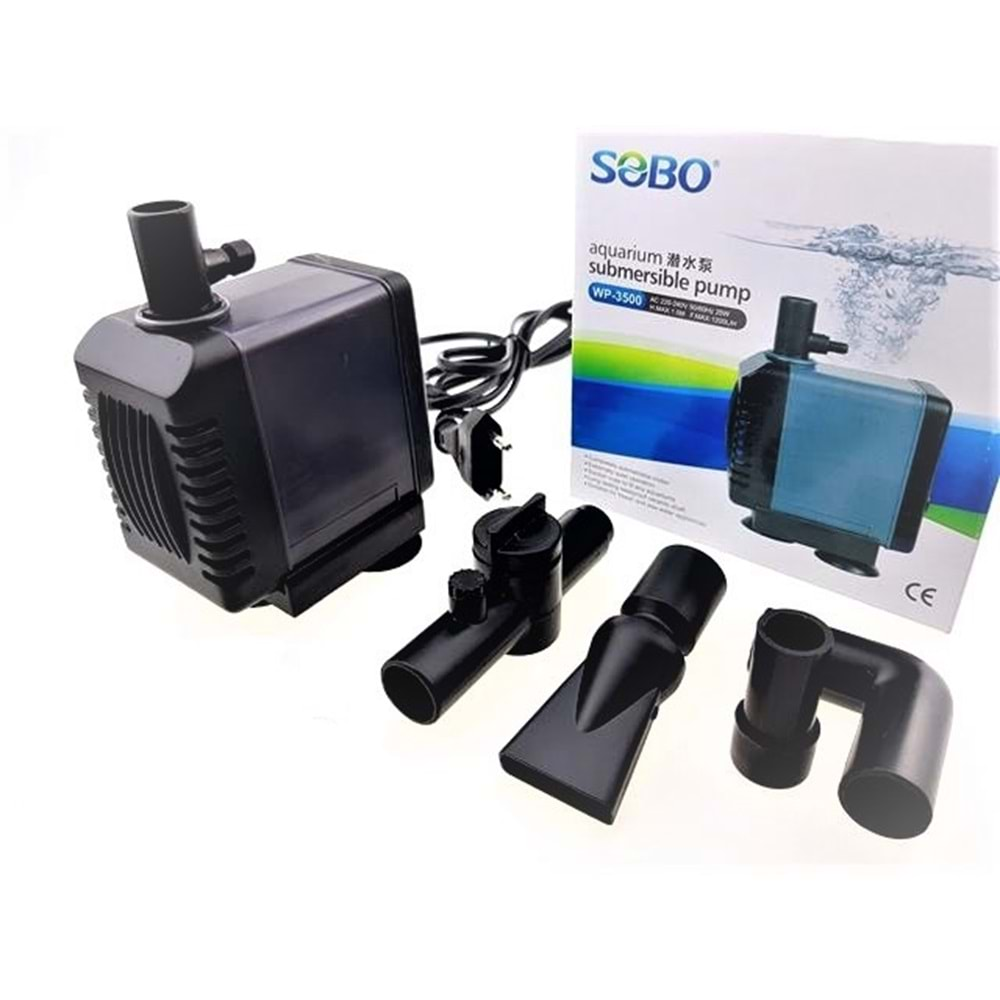 Sobo WP-3500 Akvaryum Kafa (Sump) Motoru 1200 L/S 25 W