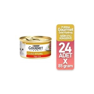 Gourmet Gold Kıyılmış Sığır Etli Kedi Konservesi 85 Gr. 24 Ad.