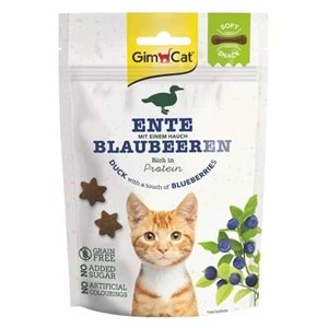 Gimcat Soft Snacks Duck & Blueberry Tahılsız Kedi Ödülü 60 gr