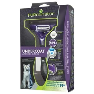 Furminator Kedi Tarağı - Kısa Tüylü Kediler için - L