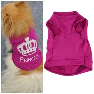 Princess Köpek T-Shirt Pembe Küçük Irk S