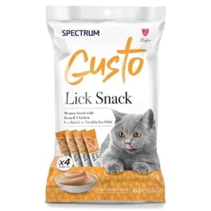 Spectrum Gusto Ton Balıklı ve Tavuklu Sıvı Kedi Ödül Maması 15gr(4'lü) 12 Paket