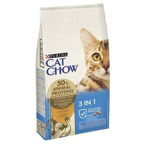 Cat Chow 3 in 1 Yetişkin Hindili Kuru Kedi Maması 1,5 Kg.