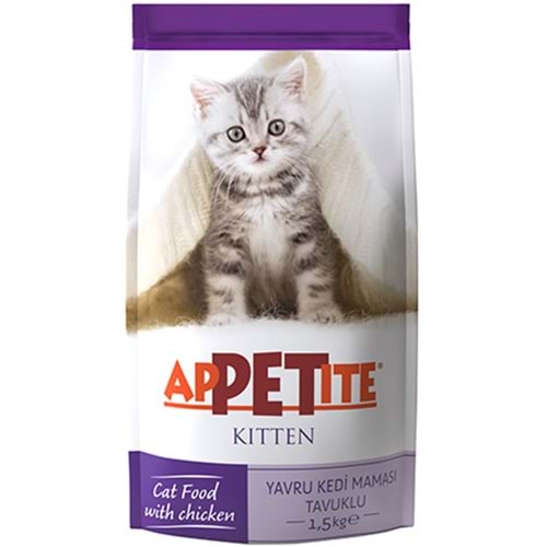 Appetite Yavru Kedi Maması Tavuklu 1,5 Kg. x 2 Adet