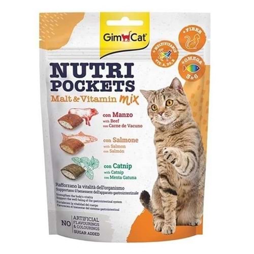 Gimcat NutriPockets Malt&Vitamin Mix Kedi Ödül Maması 150 Gr (1 Adet)