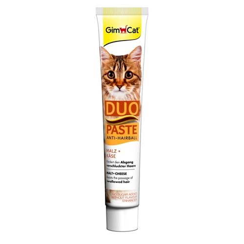 GIMCAT Kedi Macunu Anti hairball DUO -PASTE Peynir Maltı 50GR