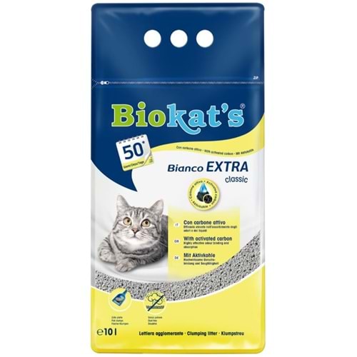 Biokat's Bianco Karbonlu Extra Kedi Kumu 10 Lt.