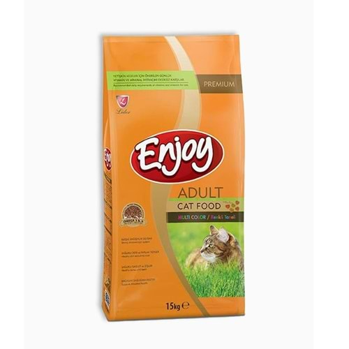 Enjoy Yetişkin Renkli Gurme Kuru Kedi Maması 15 kg.