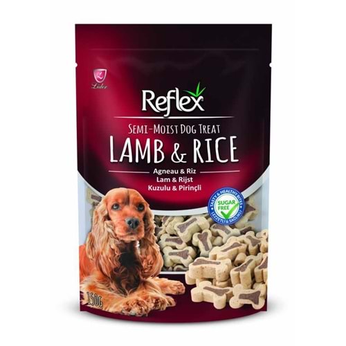 Reflex Yarı Yumuşak Köpek Ödül Maması Kuzulu&Pirinçli 150 gr.x 3 Adet