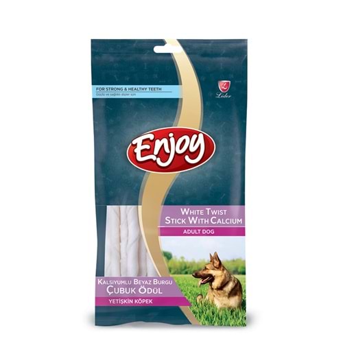 Enjoy Beyaz Burgu Çubuk 5'' 5-7 gr. 20 li (4 Paket)