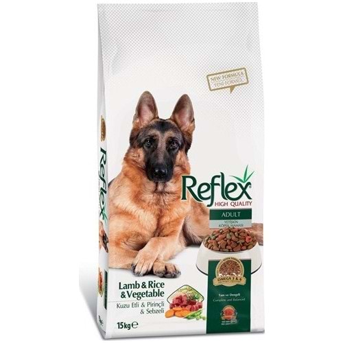 Reflex Kuzu Et Pirinç ve Sebzeli Yetişkin Köpek Maması 15 kg.