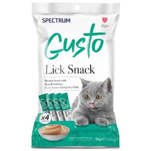 Spectrum Gusto Ton Balığı ve Somonlu Sıvı Kedi Ödül Maması 15gr (4'lü) 6 Paket