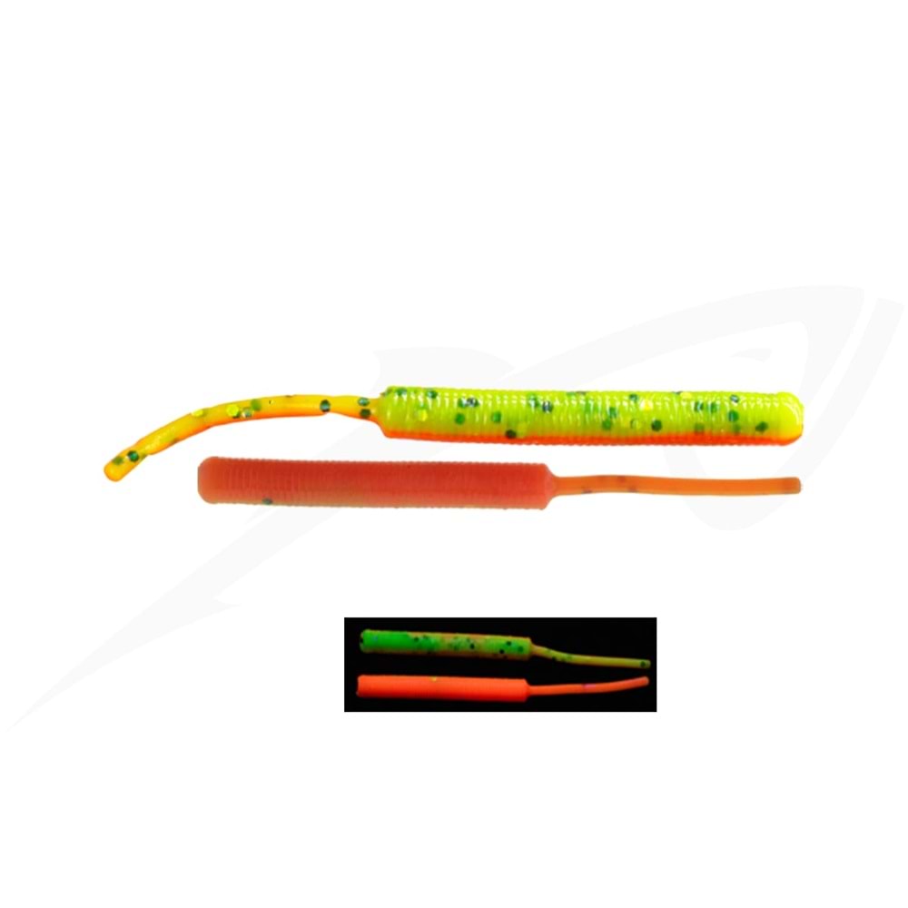 Fujin Baby Worm 5.2 Cm Floating LRF Silikon Yem - UV Fire Tiger