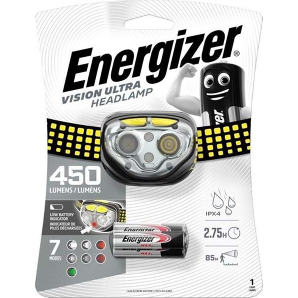 Energizer Vision Ultra Kafa Lambası 450 Lumens HDE321